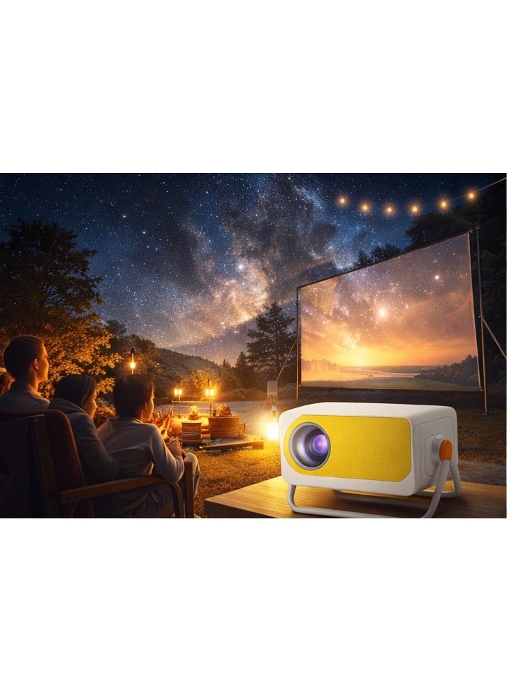 جهاز عرض LED ميني بدقة 1080P، شاشة TFT LCD، تباين 800:1، شاشة من 24 إلى 60 بوصة، متوافق مع HDMI USB AV، جهاز عرض سينما منزلية محمول - Image 1